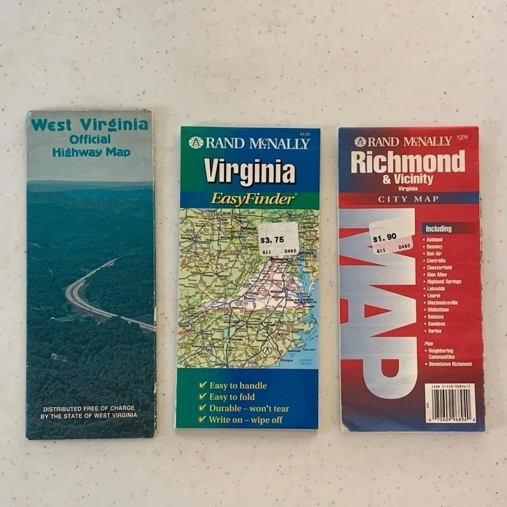 🧭 Vintage Virginia and West Virginia Maps 📍 - Picture 1 of 2